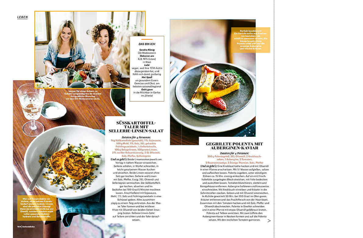 Food & dining editorial for Seitenblicke Magazin