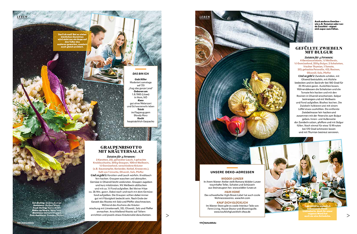 Food & dining editorial for Seitenblicke Magazin