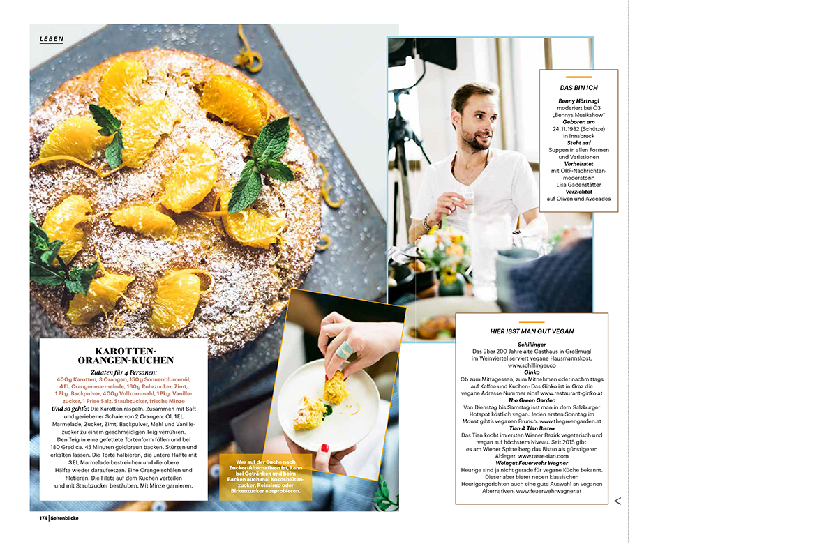 Food & dining editorial for Seitenblicke Magazin