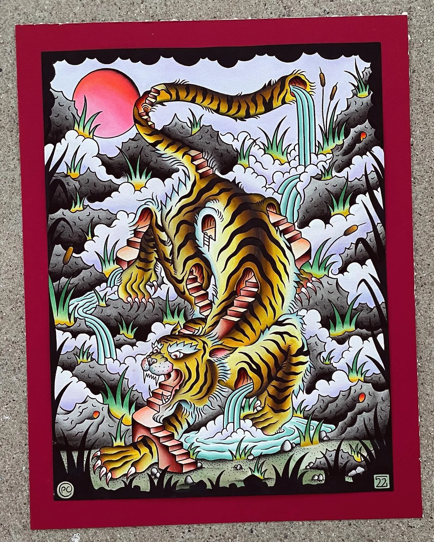 A painting I made for @ficegallery’s “Year of the Tiger” benefit show, which is up right now, go see it along dozens of other much better tiger paintings from around Salt Lake and beyond #saltlake #saltlakecity #slc #slcart #slctatt