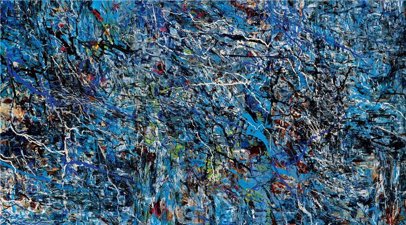 〈勢態〉, 2016, 壓克力顏料、畫布, 300×540CM