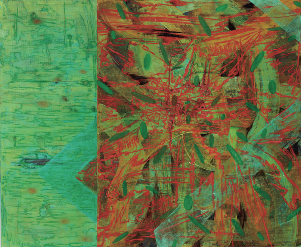 〈脈絡符碼〉, 2004, 壓克力顏料、畫布, 173×215CM (Diptych)