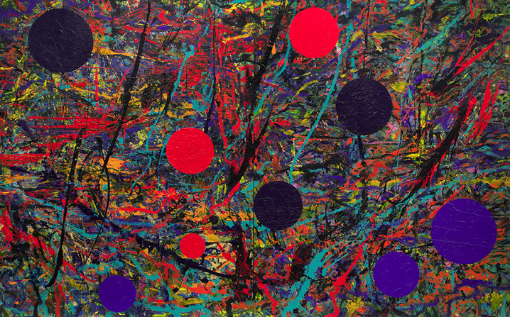 〈非零點〉, 2013, 壓克力顏料、畫布, 215×346CM