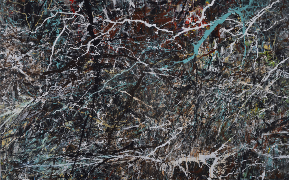 〈臨在〉, 2016, 壓克力顏料、畫布, 215×346CM