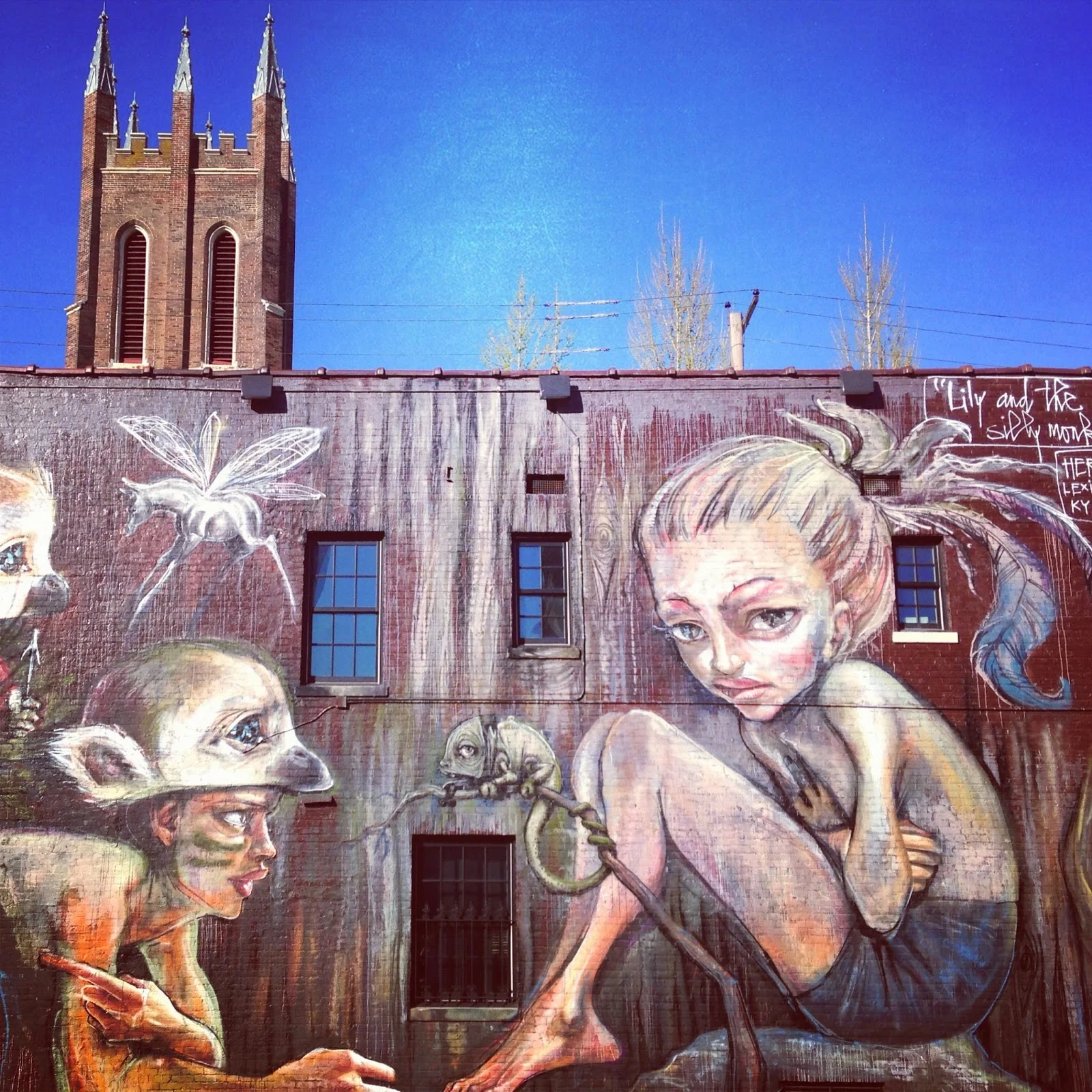 Herekut Mural on Market Street; 2012 Lexington Mural Project