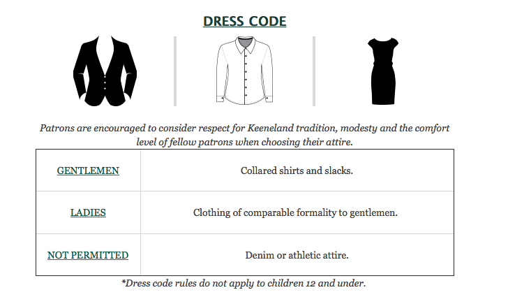 Phoenix Dining Room Dress Code, image via Keeneland