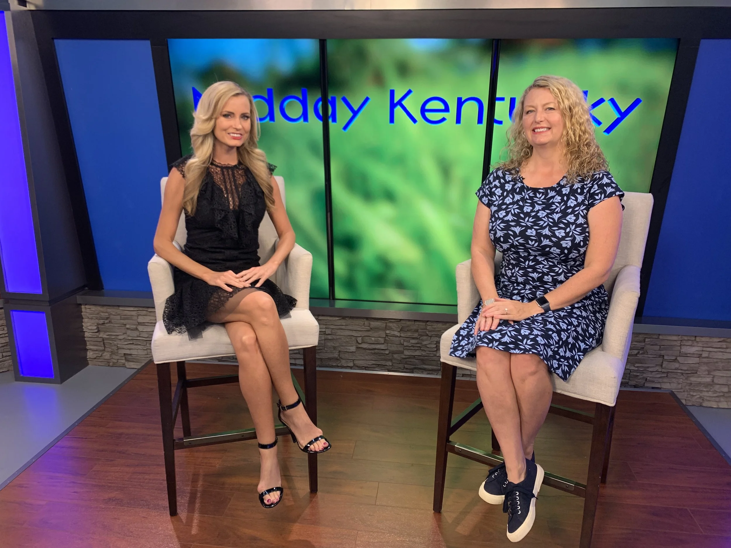 I appeared on Midday Kentucky this week to promote #herkentucky8. My Draper James dress is soo comfy and flattering and is on sale now!