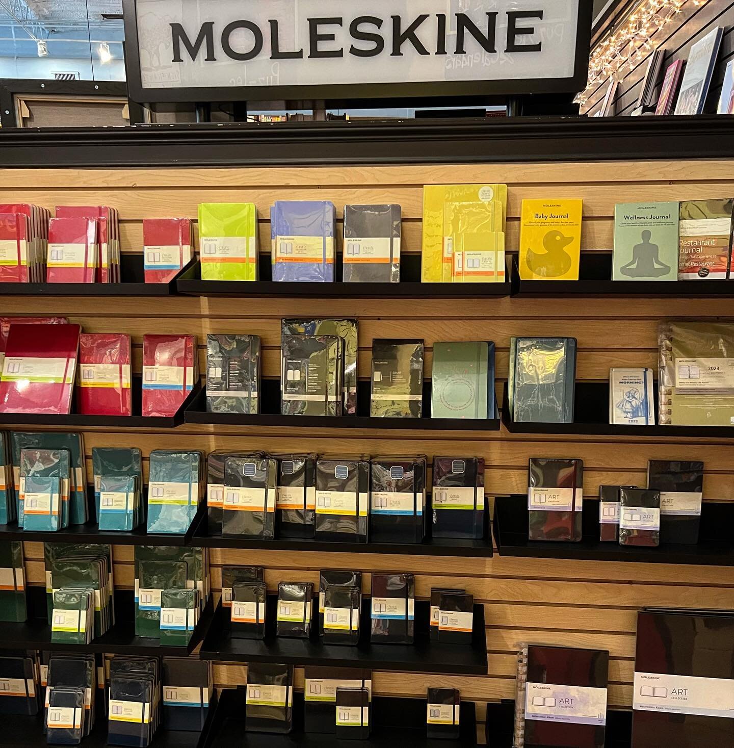 I&rsquo;m spending the day adding a bunch of book reviews to my website, so here&rsquo;s the dreamy lineup of @moleskine at @parnassusbooks to make you smile. 📚