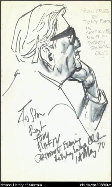 Stan Cross portrait by Tony Rafty Source: http://nla.gov.au/nla.pic-vn4305899