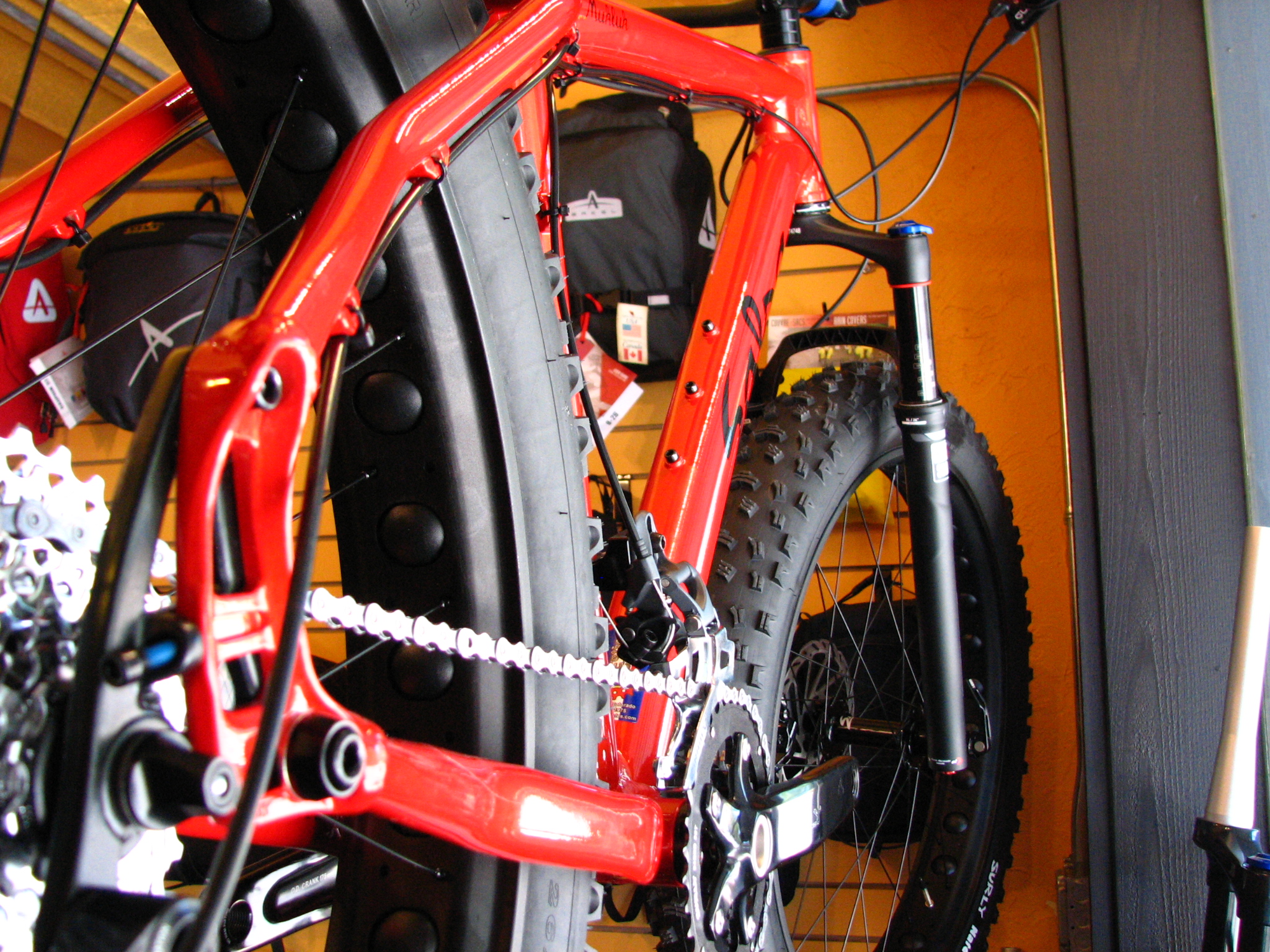 The Mukluk 2, complete with a RockShox Bluto fork, looks like an all-around trail machine. The first one of these lasted less than 24 hours on the floor...