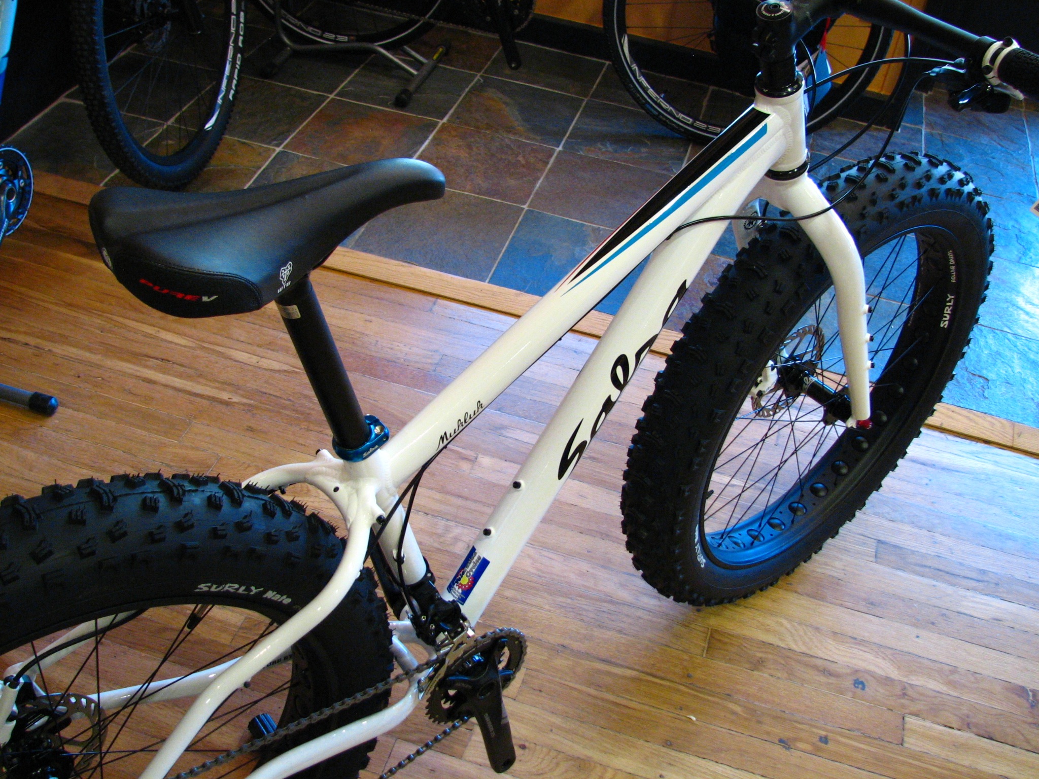 Same bike as above, but in white... otherwise known as snow camo!