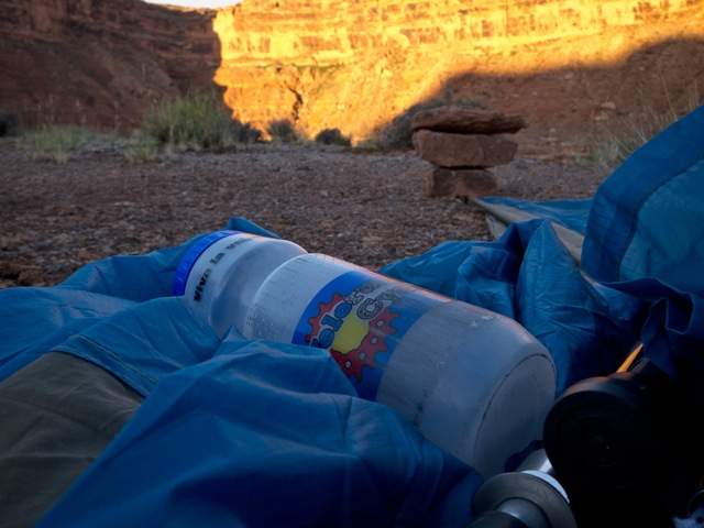 A favorite camp accessory - hopefully it didn't freeze solid overnight!