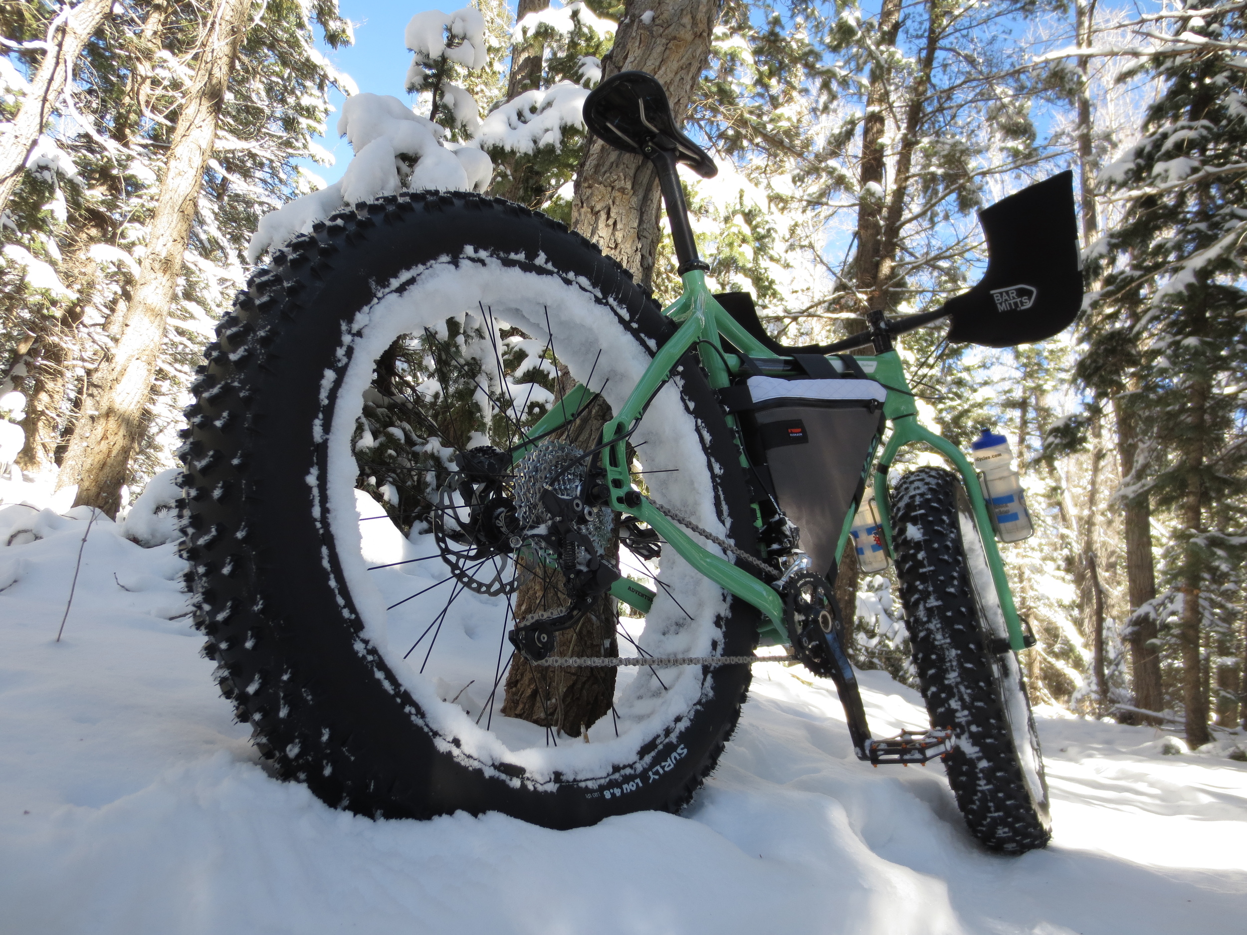 Singletrack in the snow is always fun.