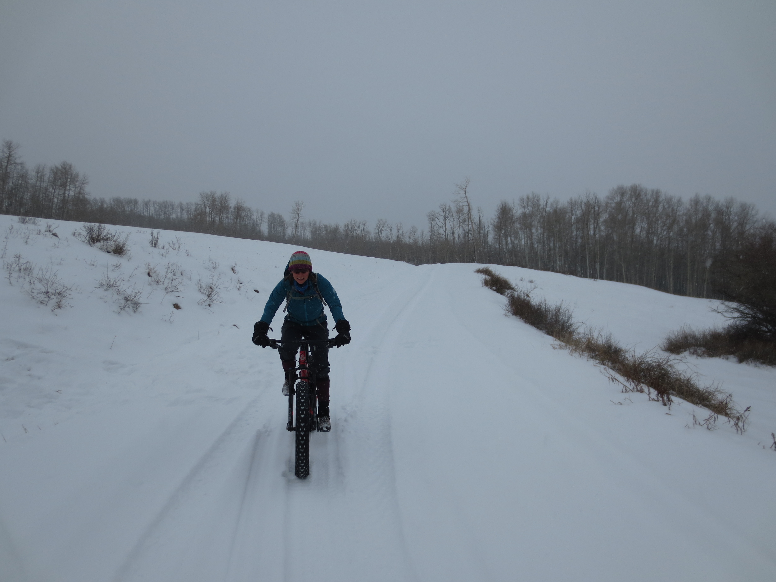 Sandhya hates riding on slippery surfaces... but she had fun exploring nonetheless.