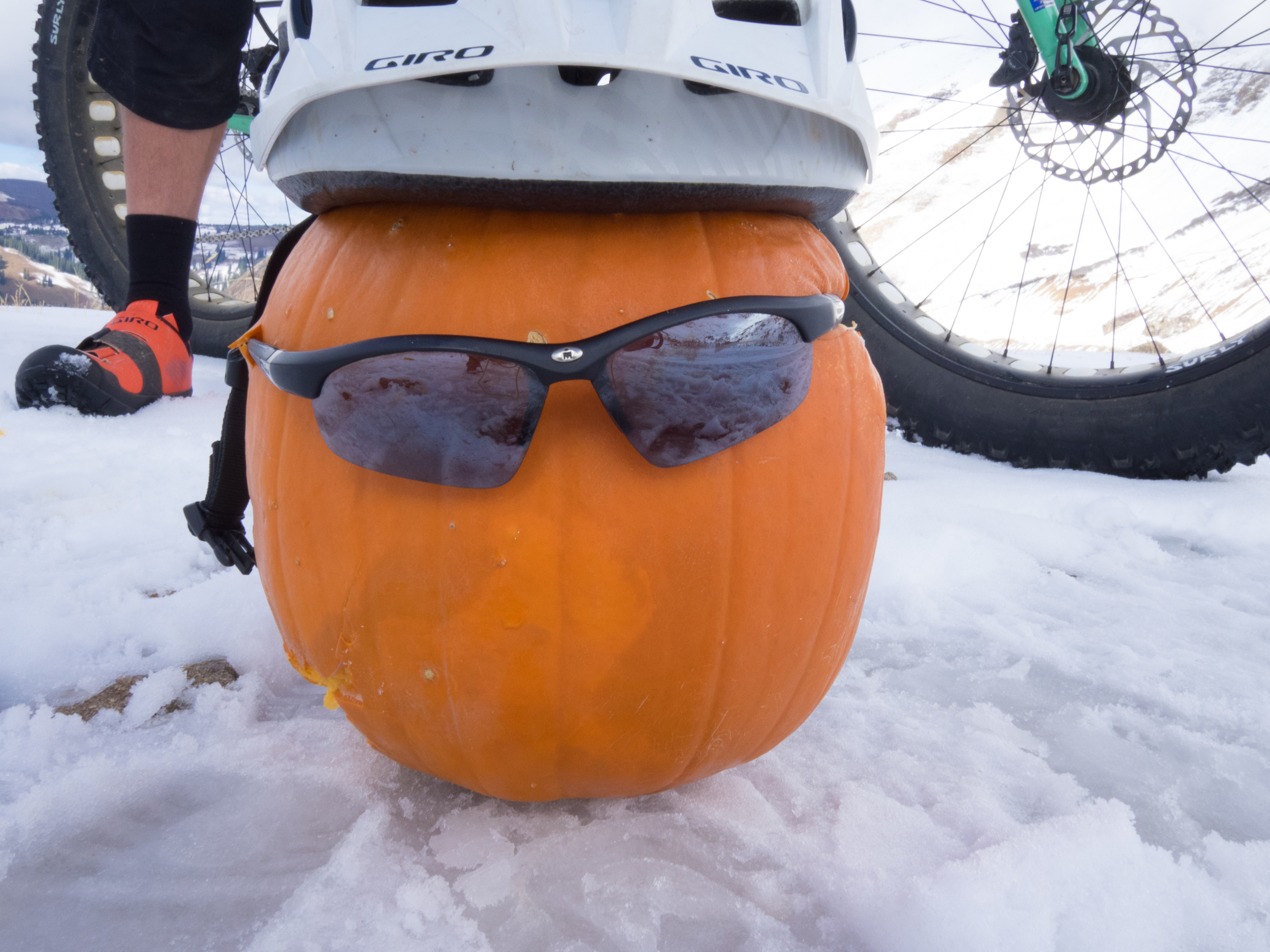 Mr. Pumpkin Head just waiting to get pulverized.