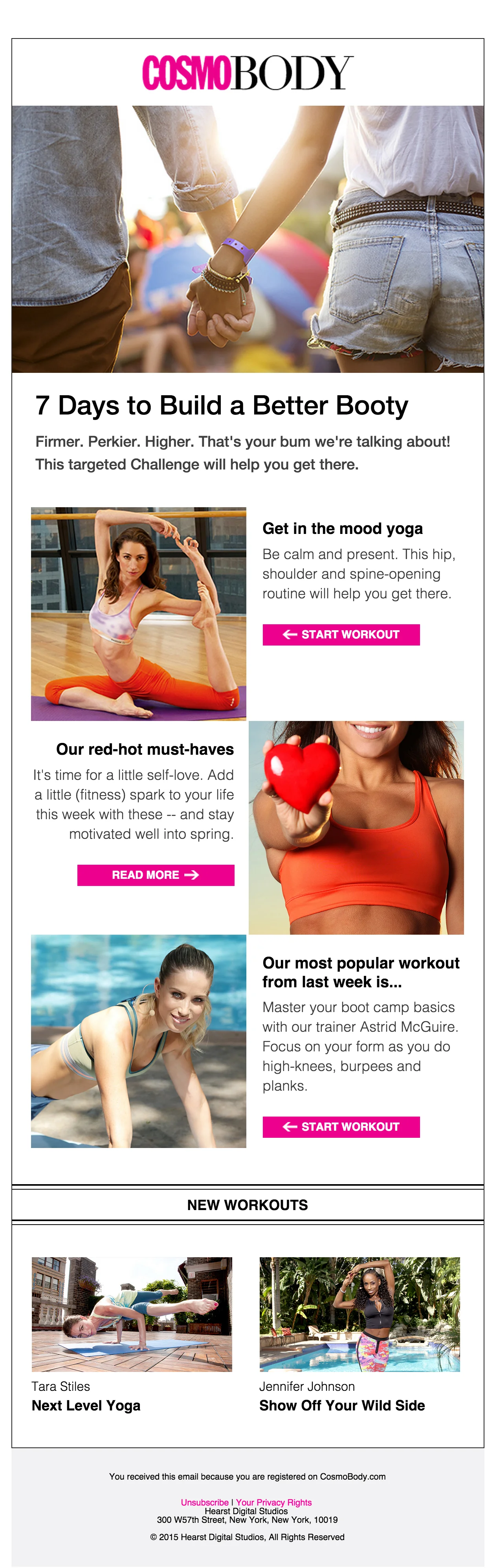 Weekly Email for CosmoBody.com