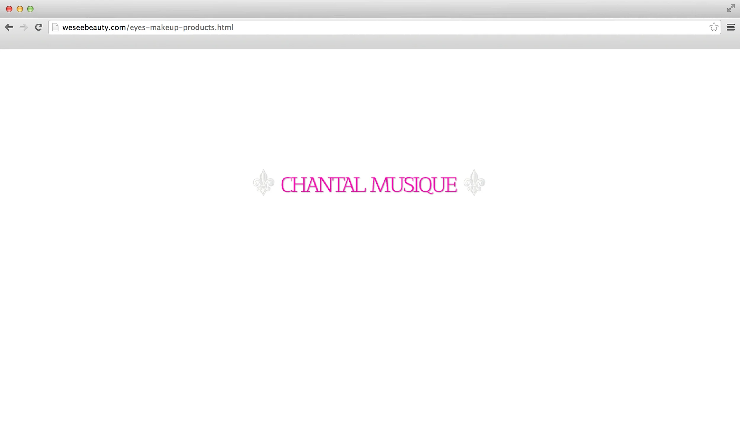 Intro splash page for <a href="http://chantalmusique.com">chantalmusique.com</a>.