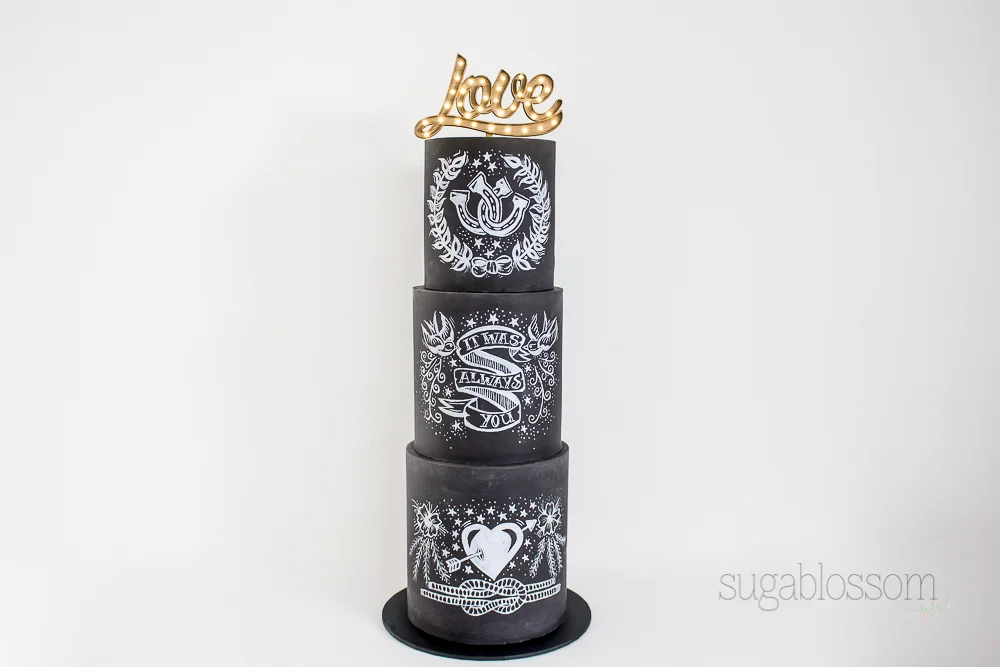 Martine | Handpainted Chalkboard Cake