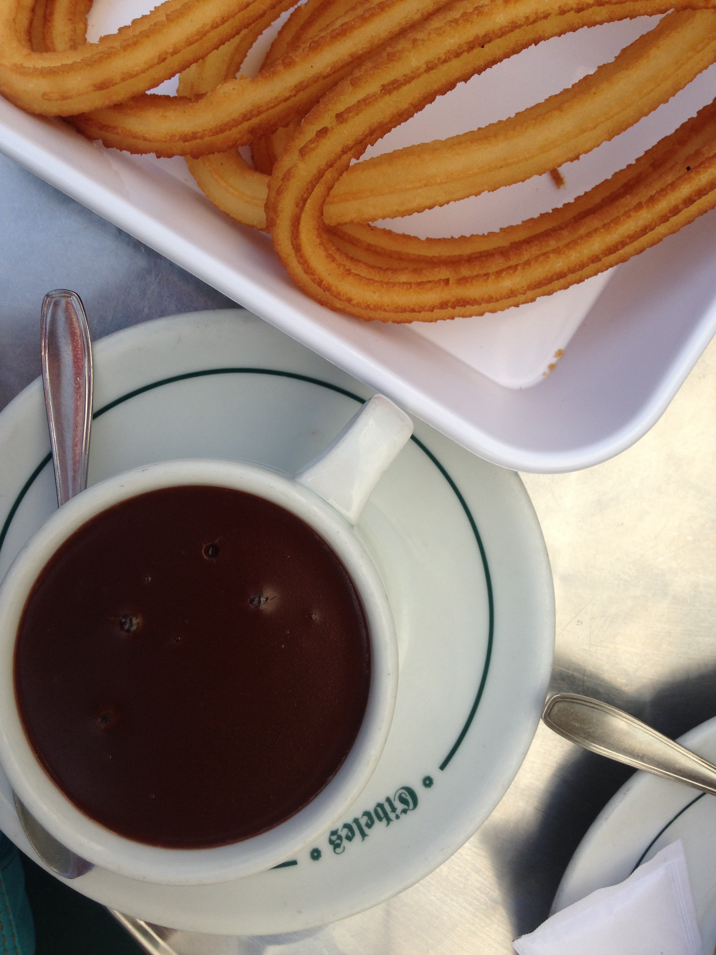 And finally, a photo of some churros . Mmmm, fried dough and chocolate. 