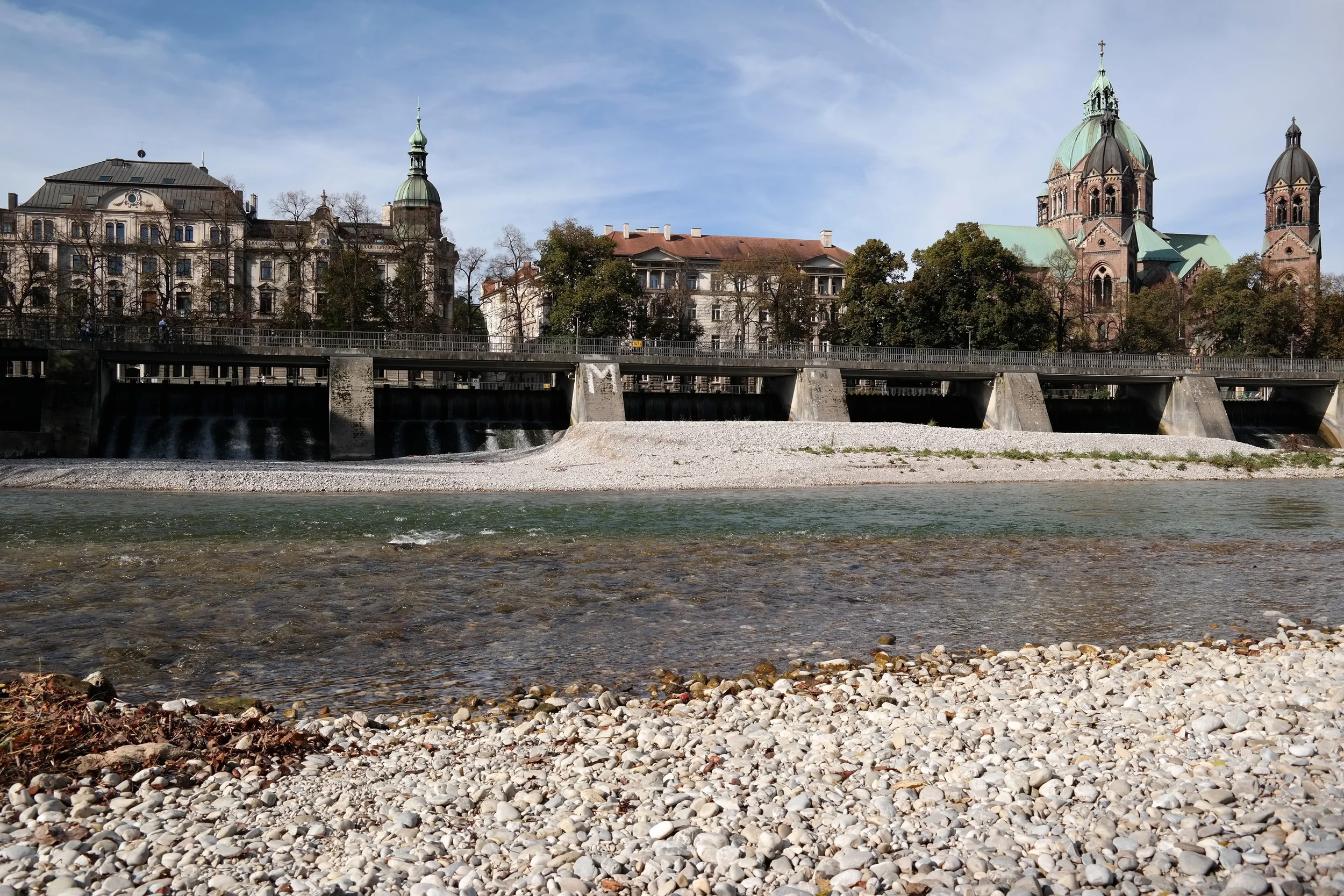 Down by the Inar River, one of my favorite places in Munich that we visited.