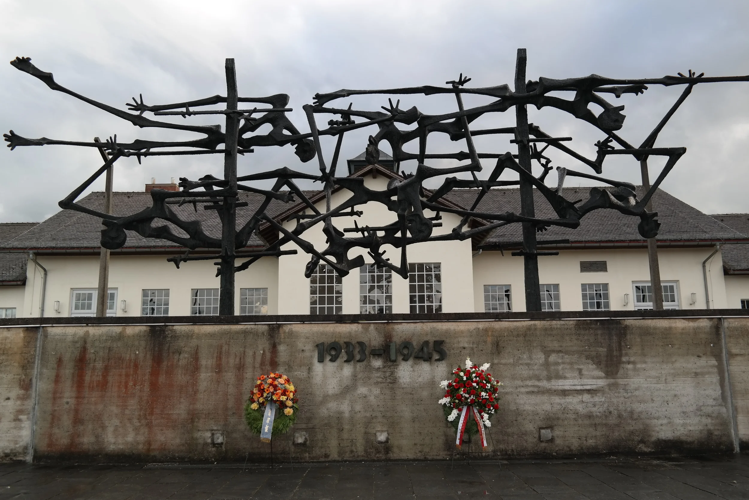 The memorial to those who suffered and died at the hands of evil at Dachau.