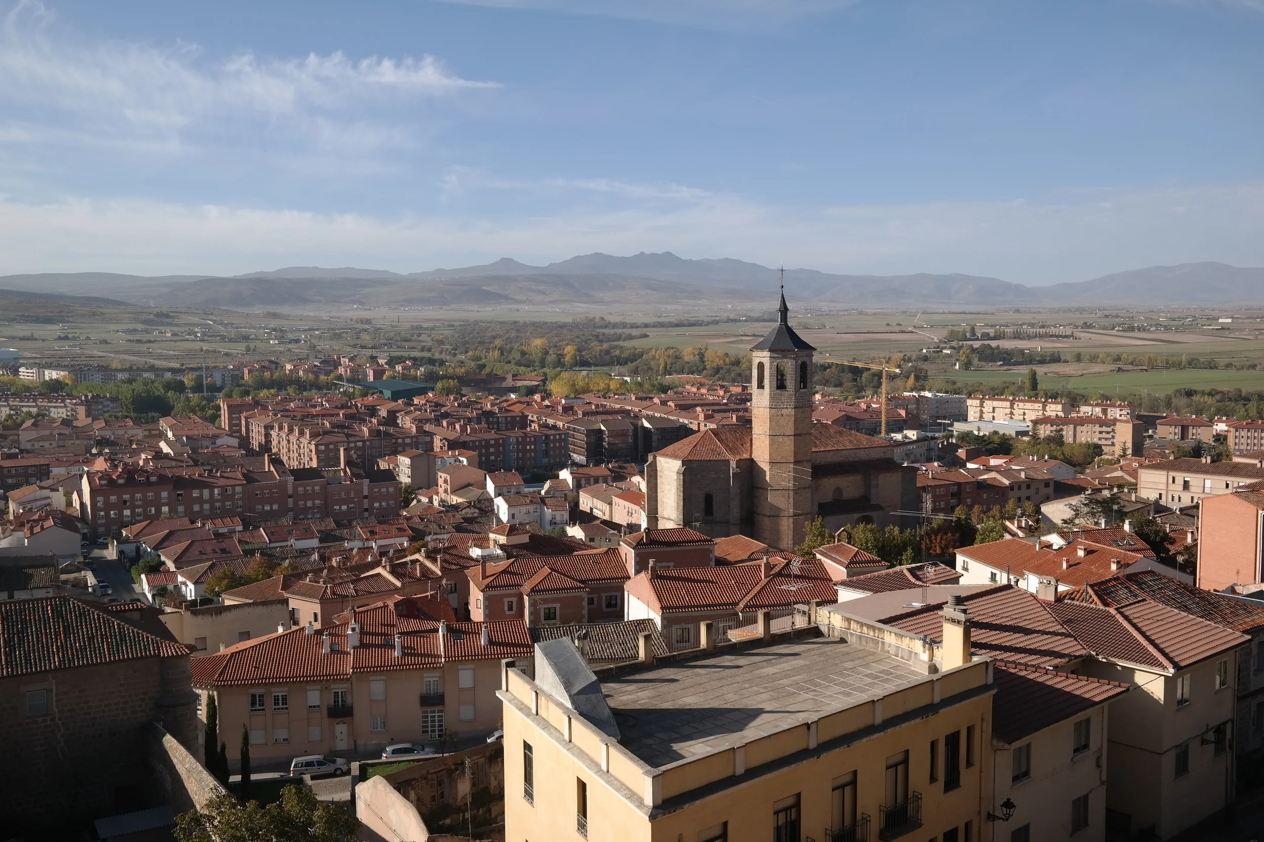 The view from the wall surrounding the city.
