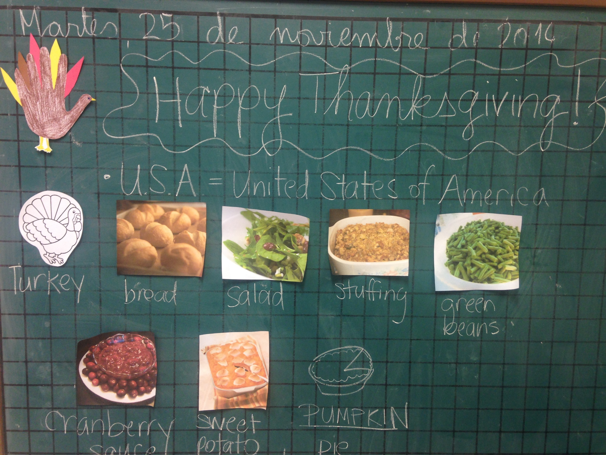 Yup, I did write out what U.S.A. stands for, because some of these kids still think I'm from the U.K.