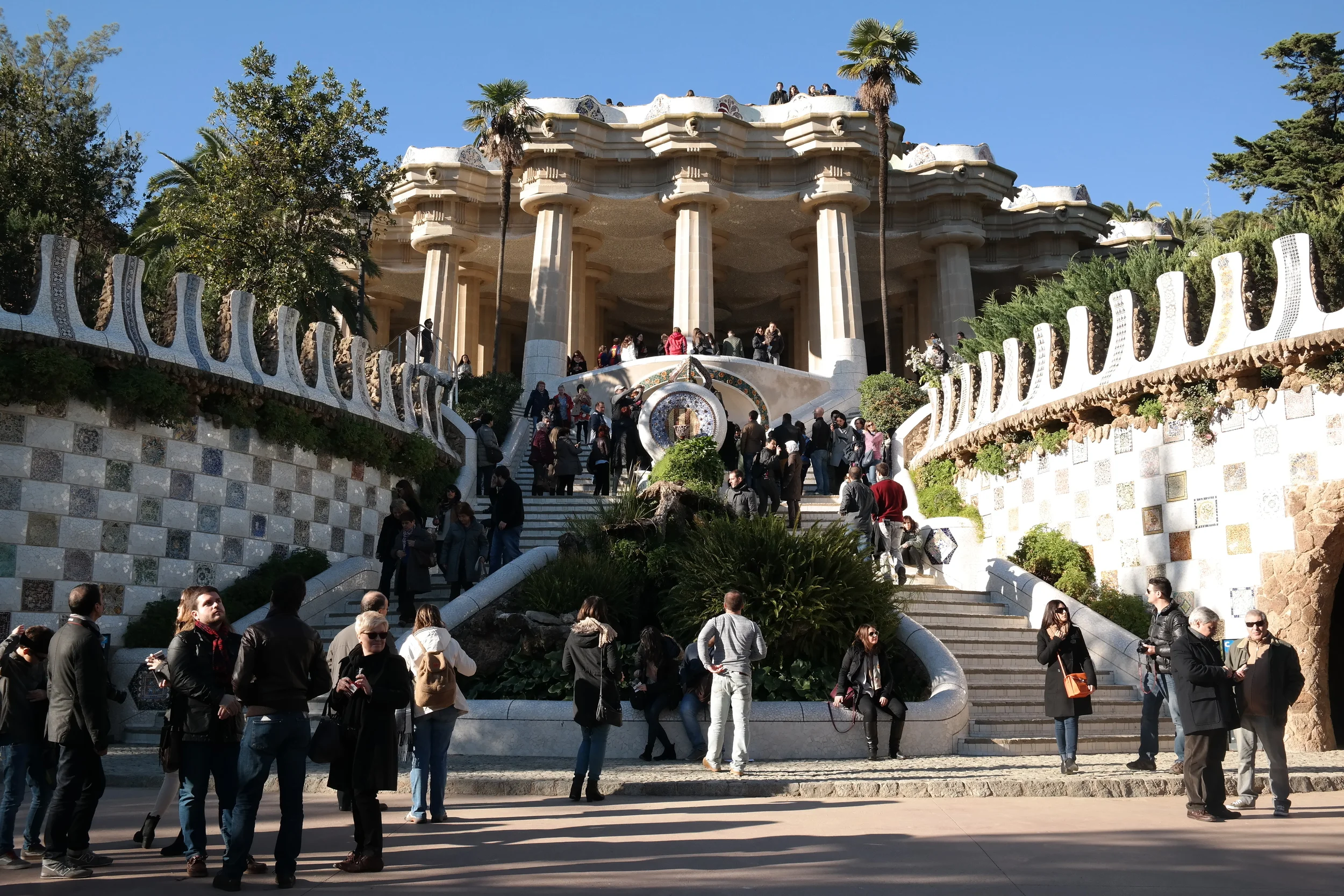 The main entrance into Park Guell.