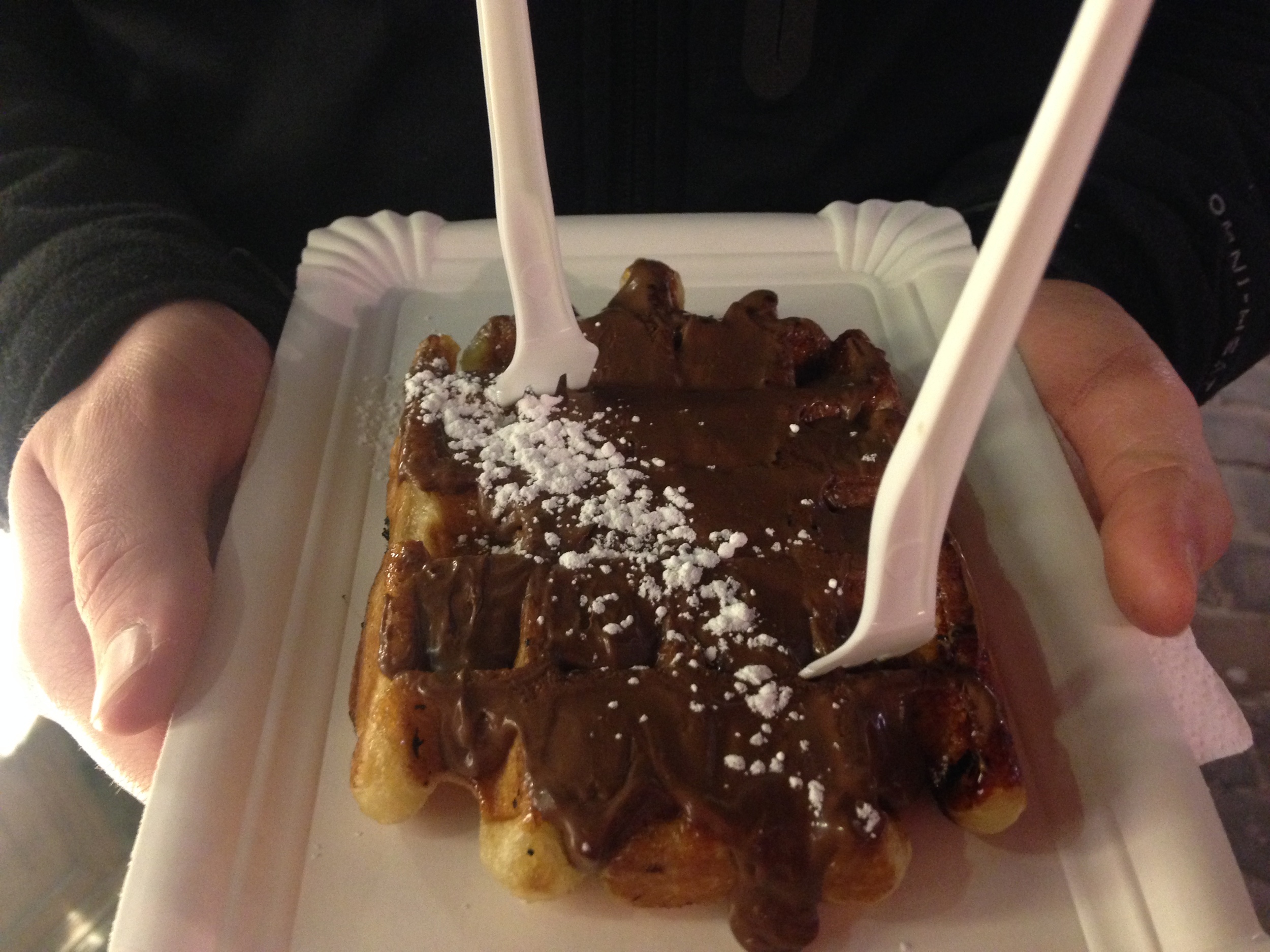 I think everything probably tastes better with some Nutella on it. At least waffles do.