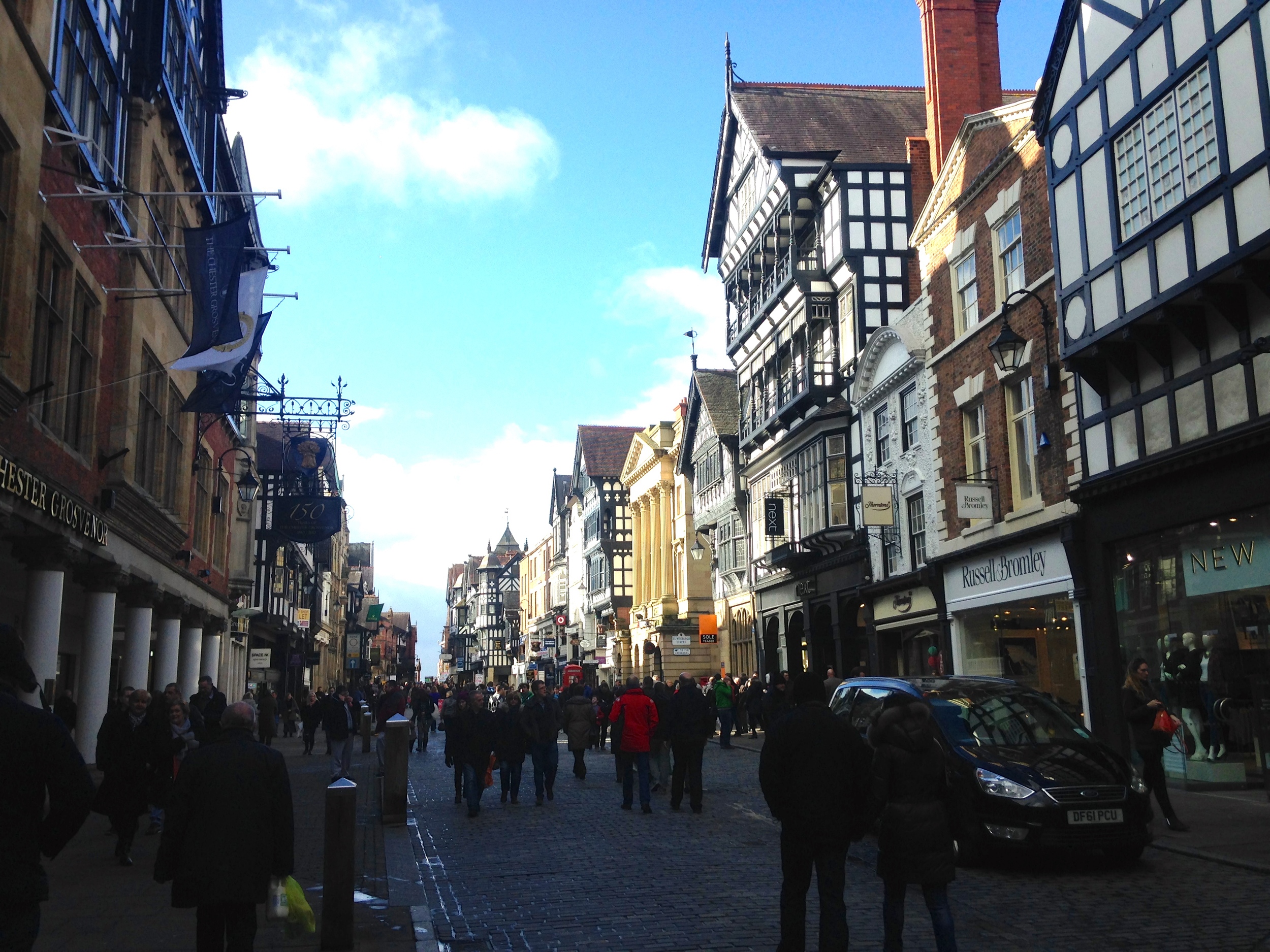 The main shopping street in Chester.
