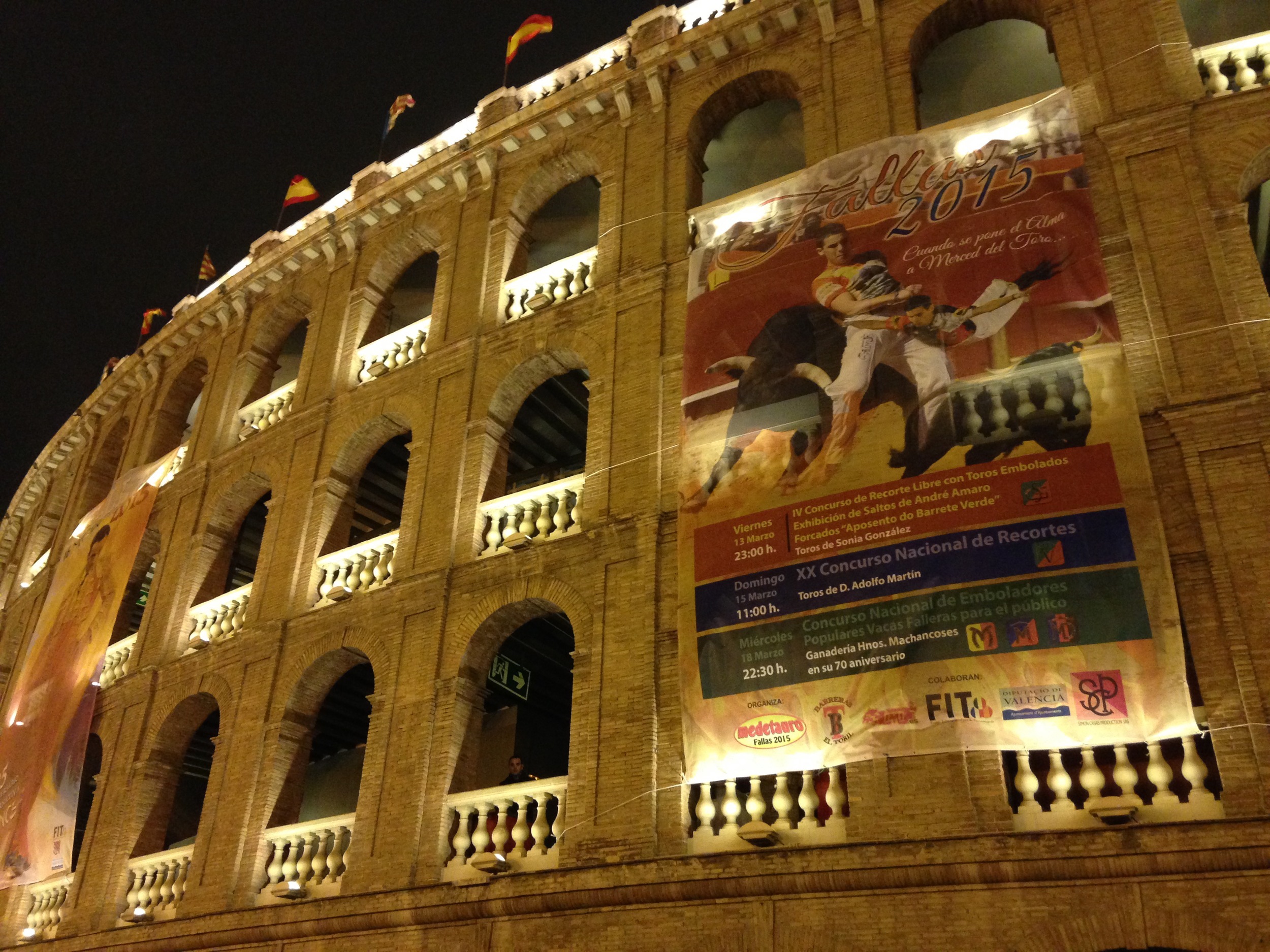 The city was decked out in lights and posters: FALLAS!