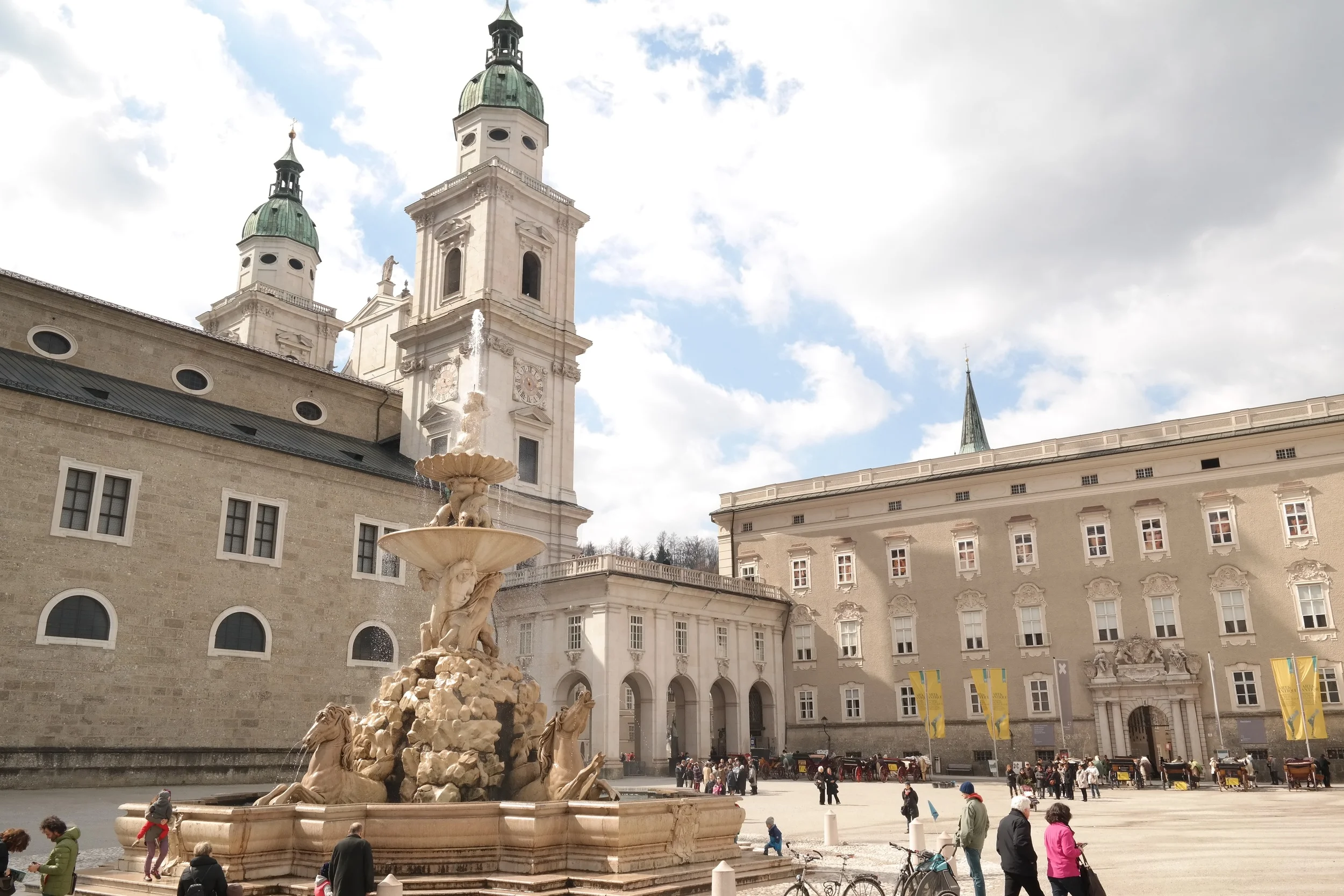 One of the main squares in Salzburg.