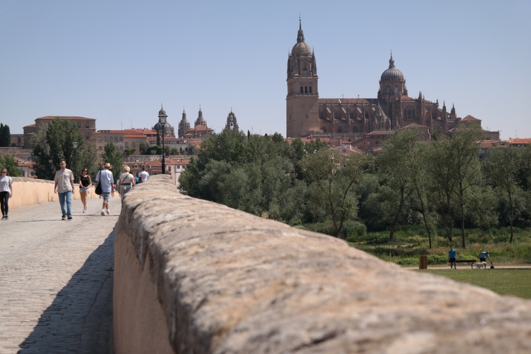 A view of the city from the old Roman bridge. 