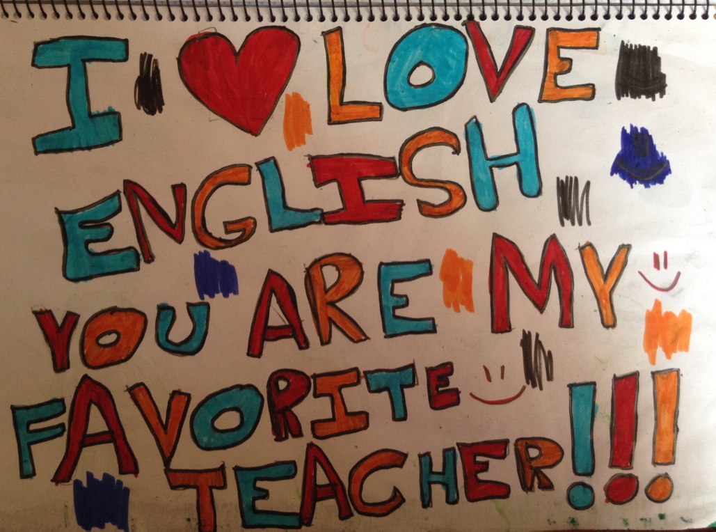 Also motivational. Words every teacher wants to hear (even when you know they say it to every teacher).