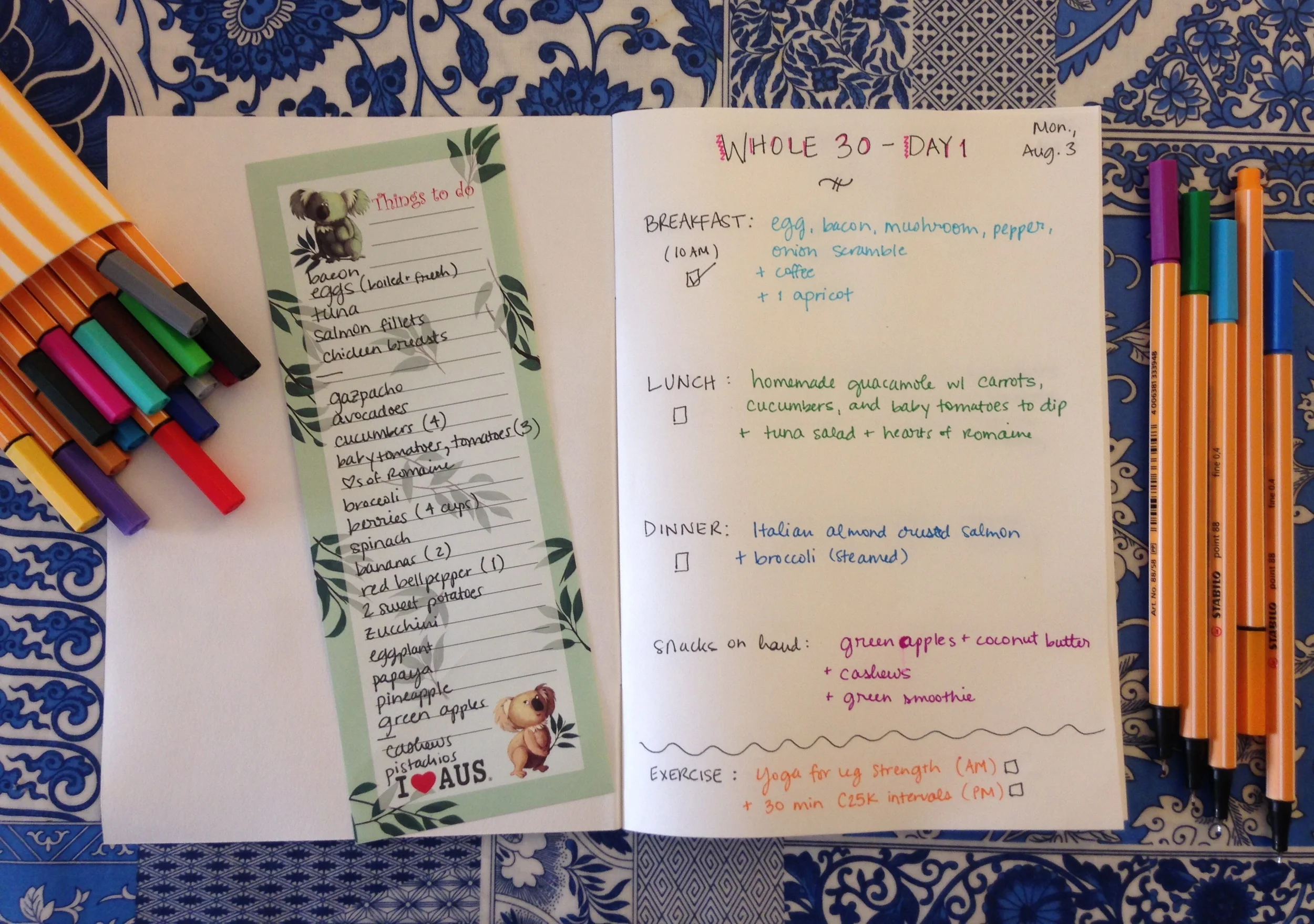Planning is key, and grocery shopping is in order today!