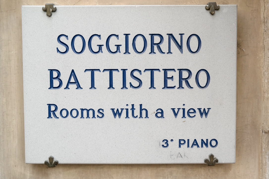 I loved this little tribute to E.M. Forster, since part of the book (or all of it?) A Room With A View takes place in Florence. 