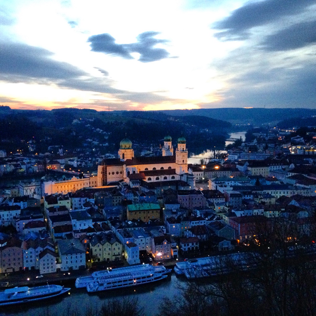 The view from The Oberhaus. Good view, isn't it? Forgive the iPhone quality (or lack thereof) photo.