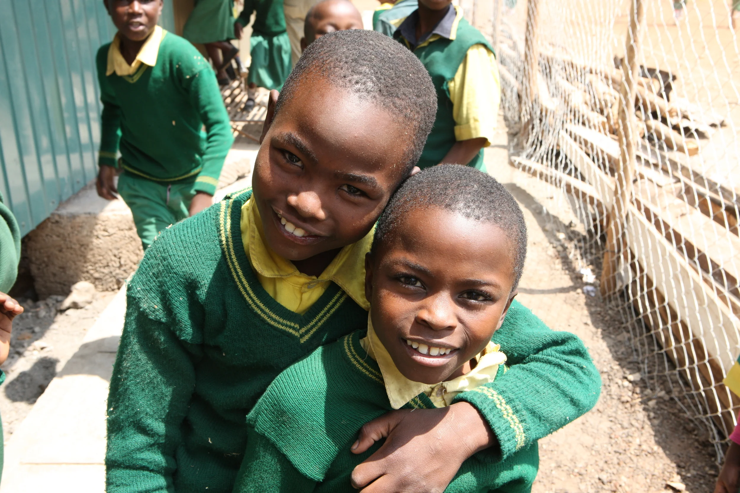 Two brothers from the Ruben Primary Education Centre