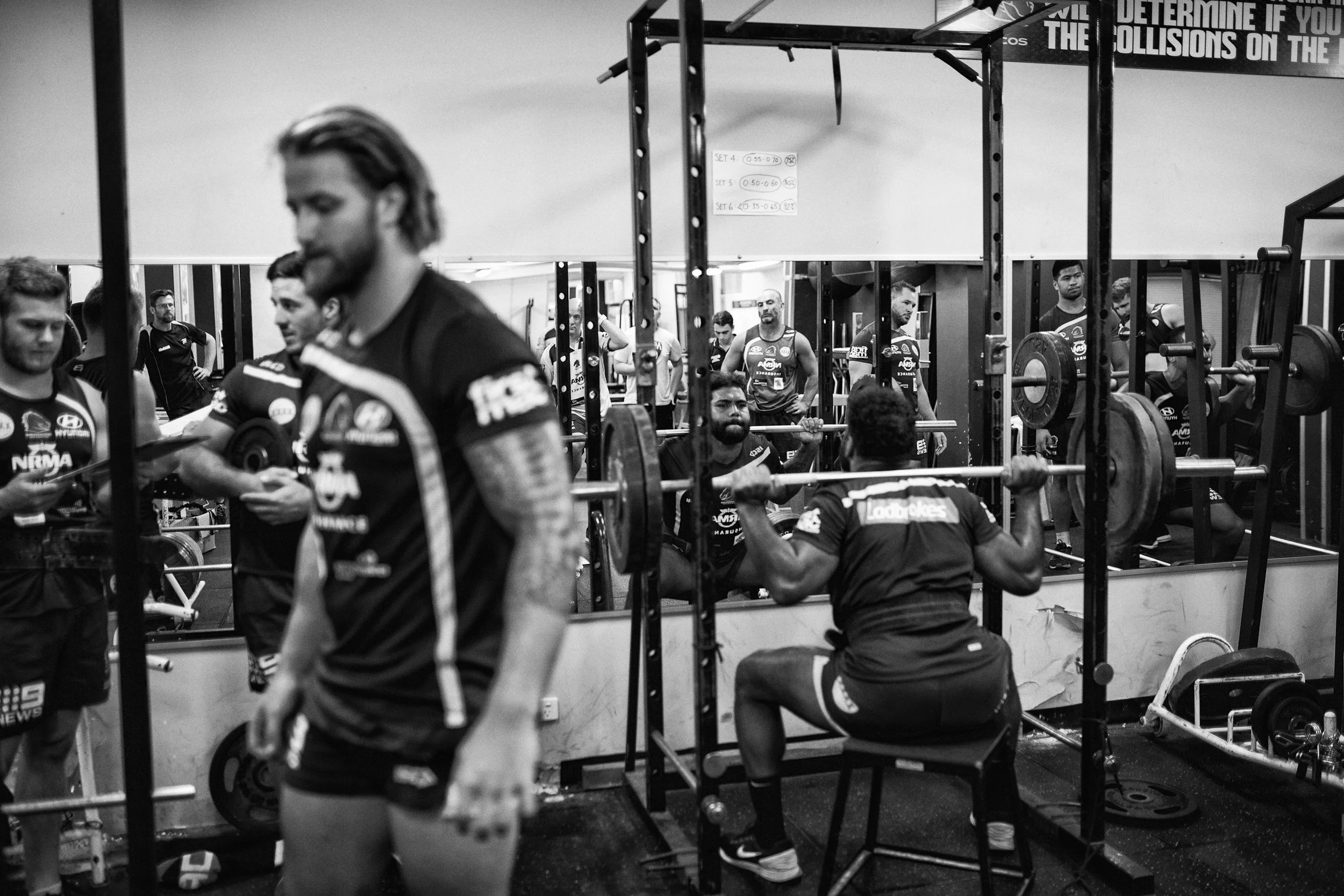 Broncos training session for Men's Health Magazine