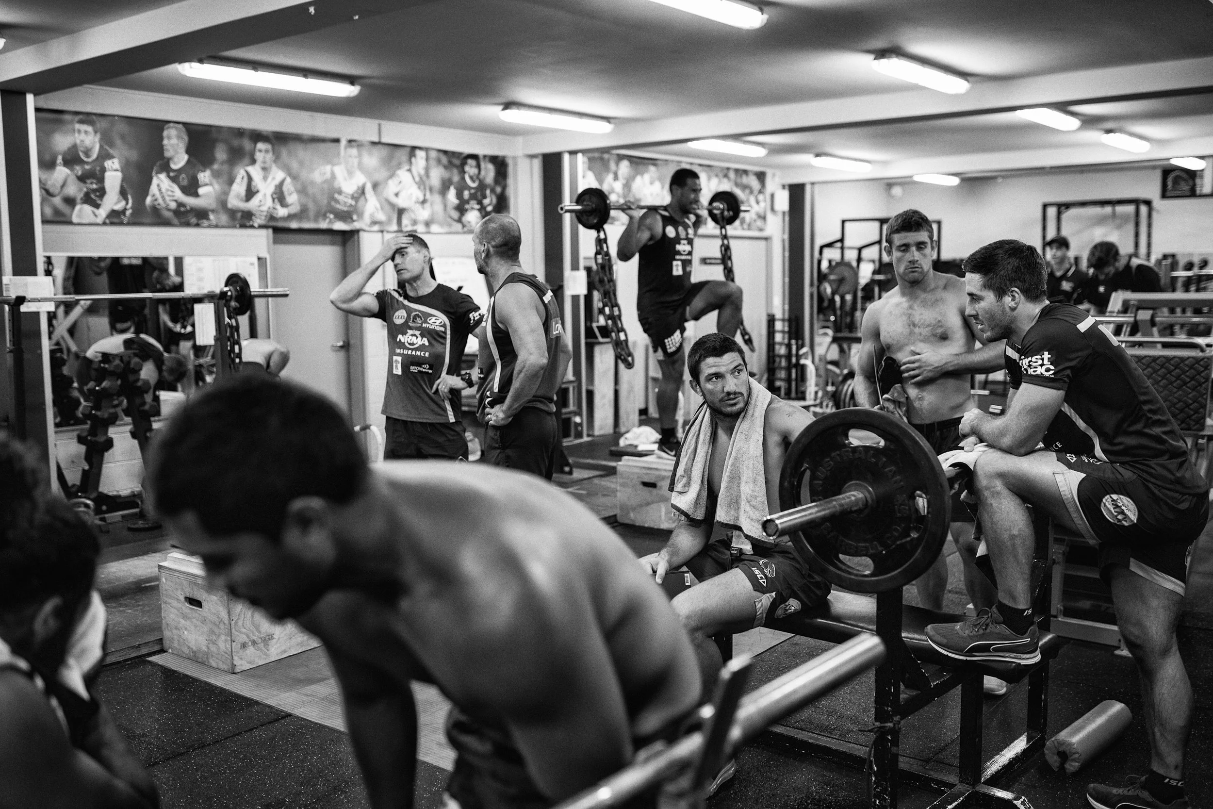Broncos training session for Men's Health Magazine