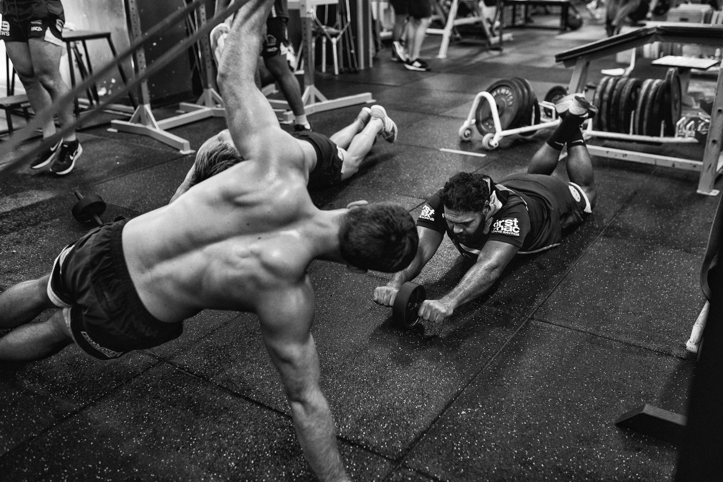 Broncos training session for Men's Health Magazine