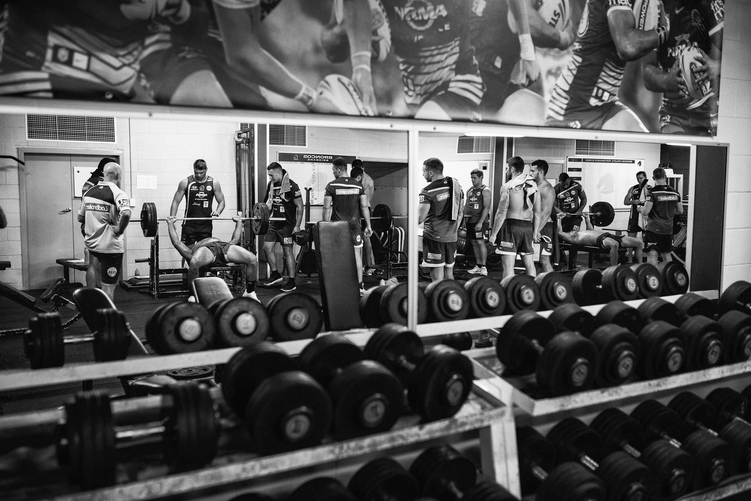 Broncos training session for Men's Health Magazine