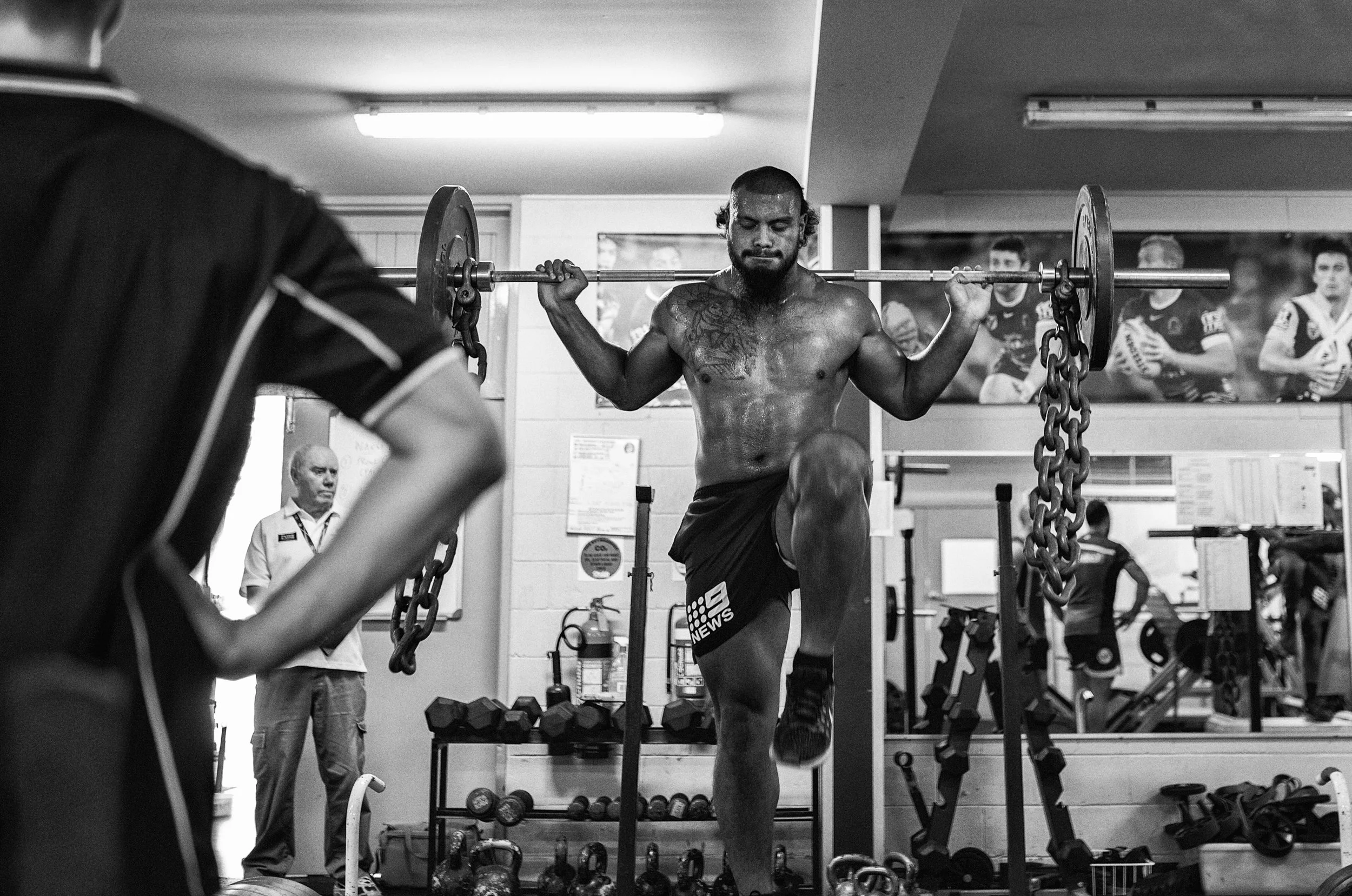 Broncos training session for Men's Health Magazine