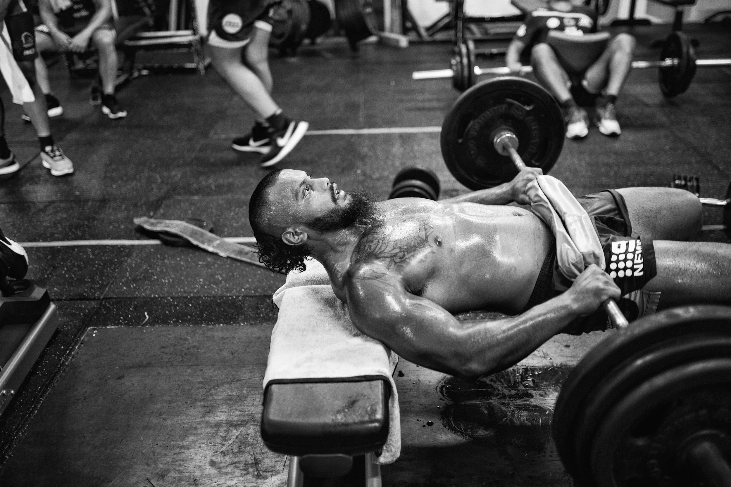 Broncos training session for Men's Health Magazine
