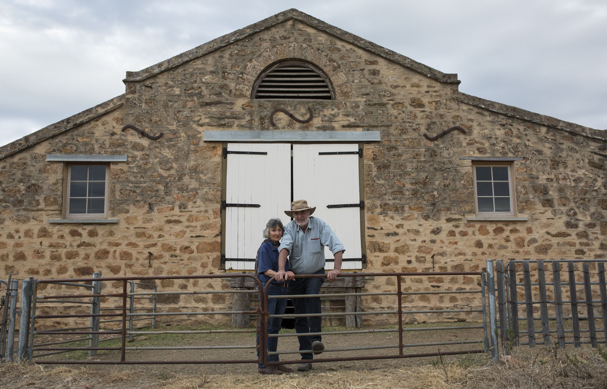  “CLICK GO THE SHEARS – FOR 175 YEARS” EVENT at Bungaree Station, South Australia. pictured is Sal & George Hawker 