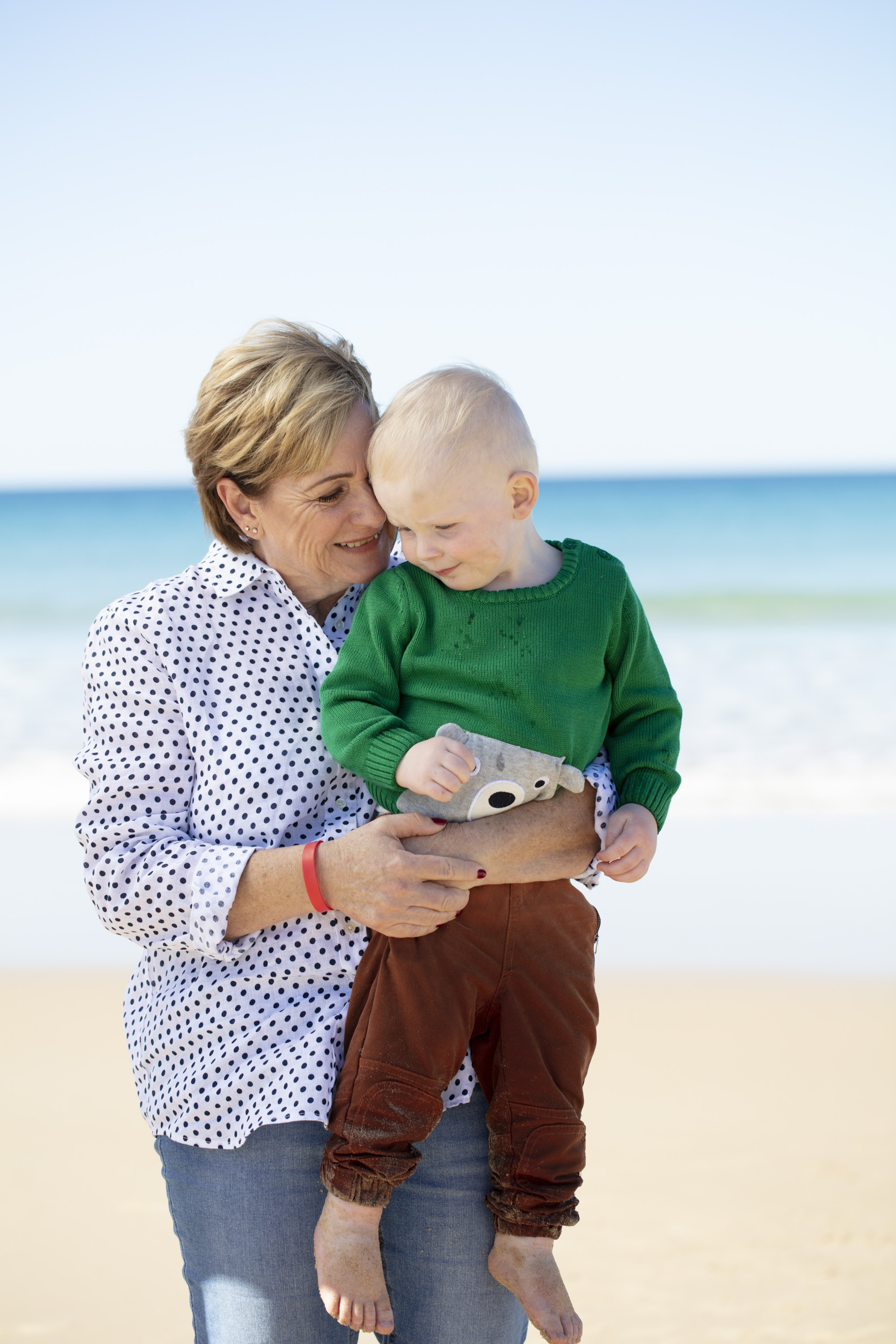  Denise  Morcombe with Grandson Winston. photographed on the Sunshine Coast, Qld for The Australian Women's Weekly Magazine 