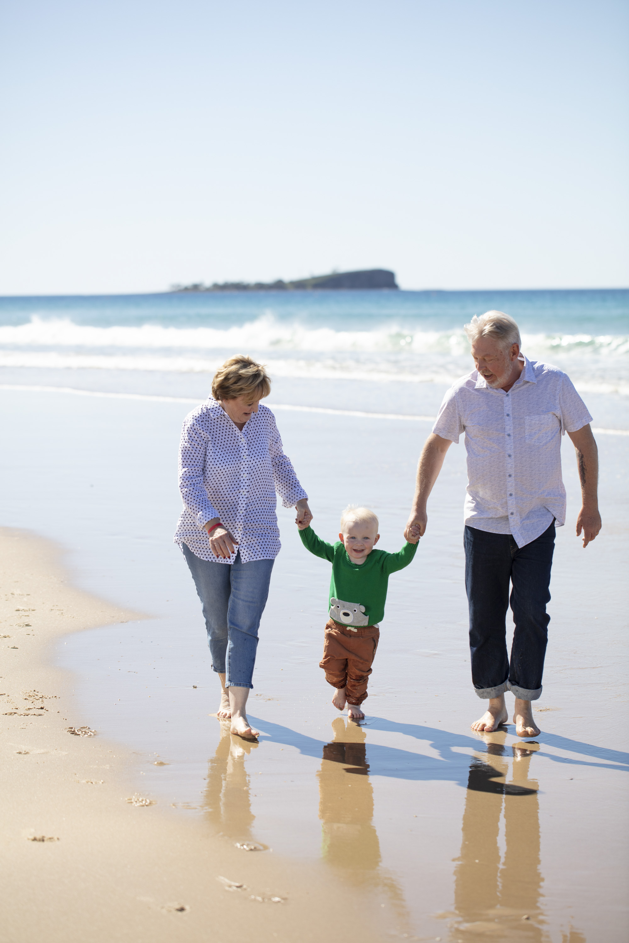  Denise and Bruce Morcombe with Grandson Winston. photographed on the Sunshine Coast, Qld for The Australian Women's Weekly Magazine 