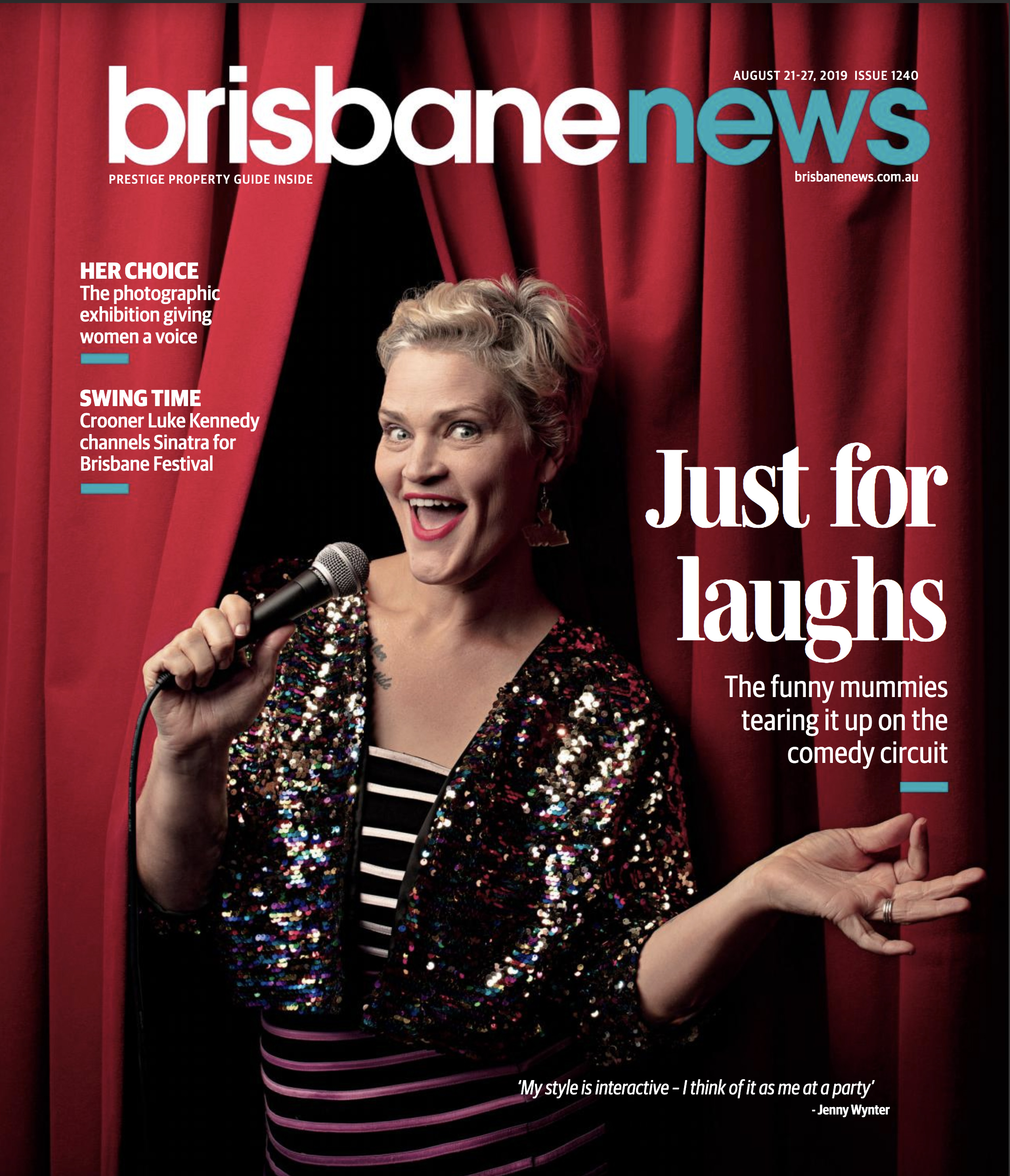 Comedian Jenny Wynter for Brisbane News © Russell Shakespeare 2019