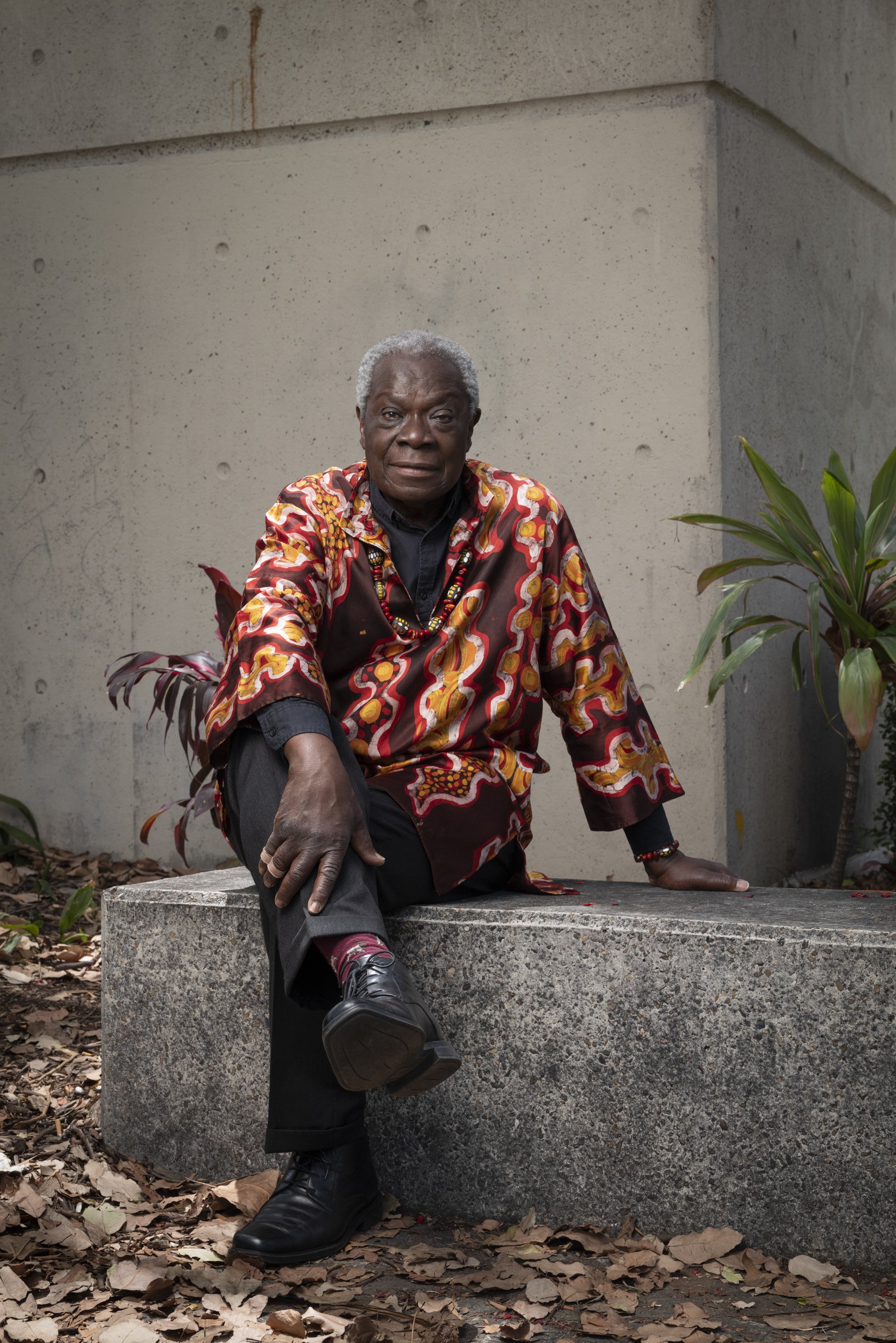  Morris Stuart (Artistic Director/Conductor) for The Central Australian Aboriginal Women's Choir photographed in Brisbane for The Age Newspaper. 