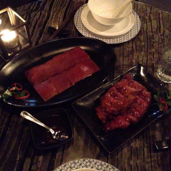 Mott 32's Iberico pork cha siu and suckling pig…melts in your mouth.